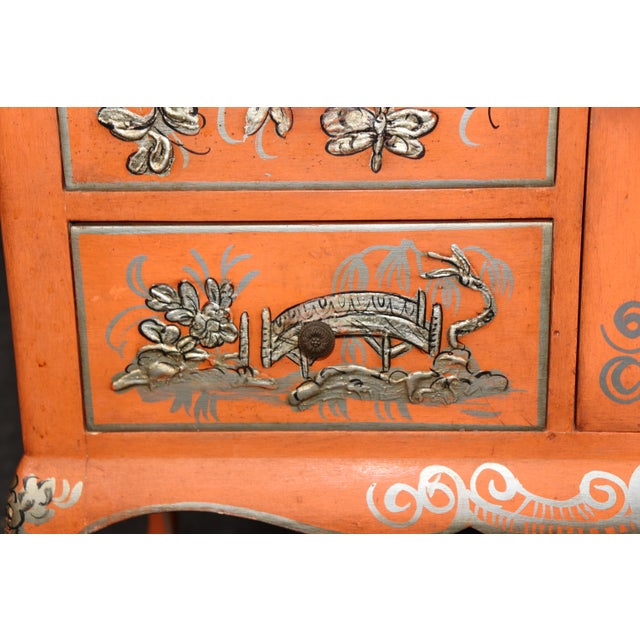 Unique Design Petitie Chinoiserie Style Italian Painted Commode For Sale - Image 12 of 15