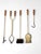 Vintage Hollywood Regency Brass Fireplace Tools Set With Wood Handles For Sale - Image 14 of 18