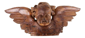 18th Century Antique Portuguese Wooden Cherub