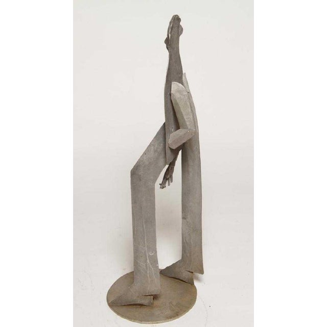 1960s William King, 1960s Pop Art Unique Cast Aluminum Sculpture Cool Cat Bell Bottoms Americana For Sale - Image 5 of 8
