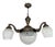 Vienna Secession Hanging Lamp in Brass and Glass, 1900 For Sale