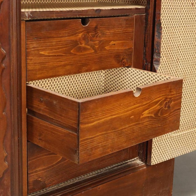 Baroque Cherry Wardrobe from Piacenza, 18th Century For Sale - Image 5 of 12