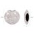 Round Gray Marbled Iron Disc Vase- Large For Sale - Image 10 of 10