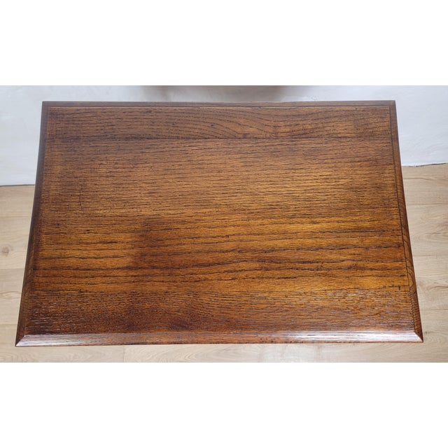 1950s Vintage Rectangular Country Barley Twist Side Table, 1950 For Sale - Image 5 of 18