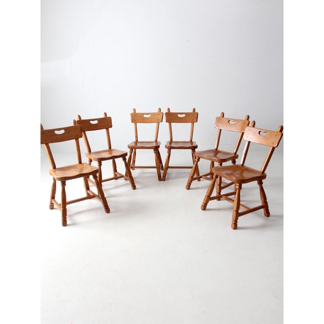 Mid 20th Century Mid-Century H Willett Maple Dining Chairs Set of 6 For Sale - Image 5 of 16