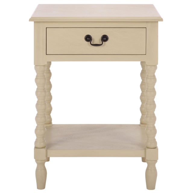 Athena Bobbin Accent Table in Sand For Sale - Image 9 of 9