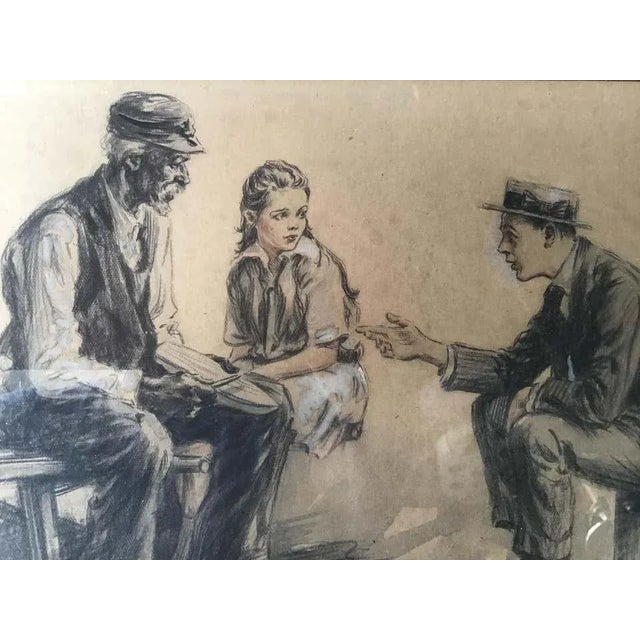 Traditional Arthur William Brown Drawing, with an Inscription by Booth Tarkington, 1915 For Sale - Image 3 of 8