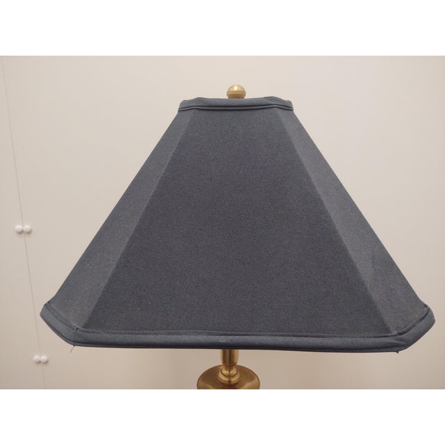 1980s English Traditional Frederick Cooper Charlotte II Brass Swing Arm Floor Lamp For Sale - Image 9 of 10