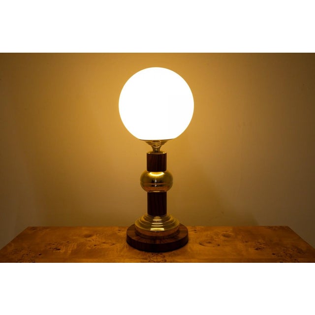 Black Art Deco Table Lamps, Poland, 1950, Set of 2 For Sale - Image 8 of 9
