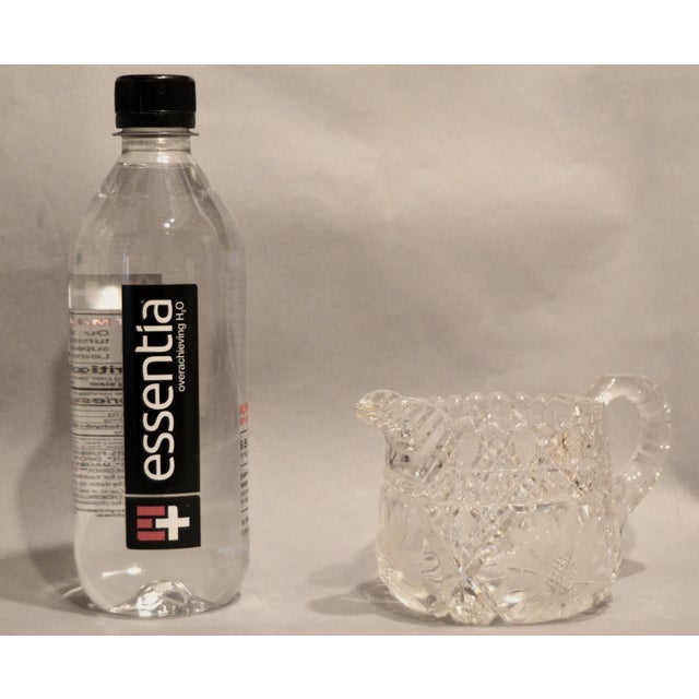 Early 20th Century American Brilliant Period Etched Cut Crystal Creamer Jug Pitcher For Sale - Image 12 of 12