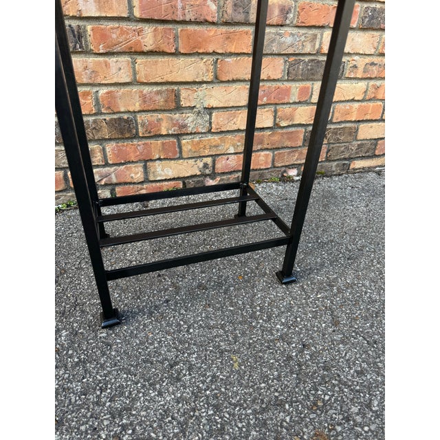 Brown Iron Side Table W/Antique Top For Sale - Image 8 of 8