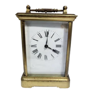 Mid 20th Century French Brass Carriage Clock