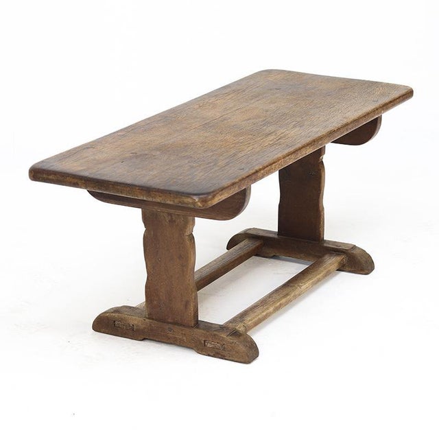 Antique Rustic Farmhouse Refectory Coffee Table in Oak For Sale - Image 9 of 13
