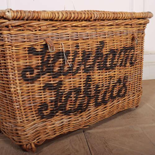 English Wicker Log Basket, 1890s For Sale - Image 6 of 8