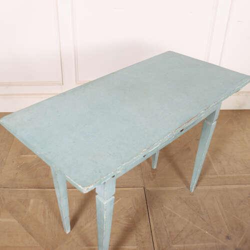 Blue Swedish Painted Lamp Table For Sale - Image 8 of 11