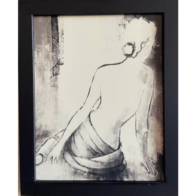 Pair Vintage Oil Paintings Portrait Lanie Loreth For Sale - Image 4 of 14