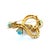 1960s Tiffany & Co. Vintage Schlumberger Studios Yellow Gold and Turquoise Brooch 18k For Sale - Image 5 of 8