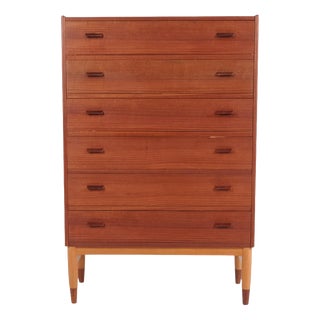 Teak and Oak Chest of Drawers by Poul M. Volther for Munch Møbler, 1960 For Sale