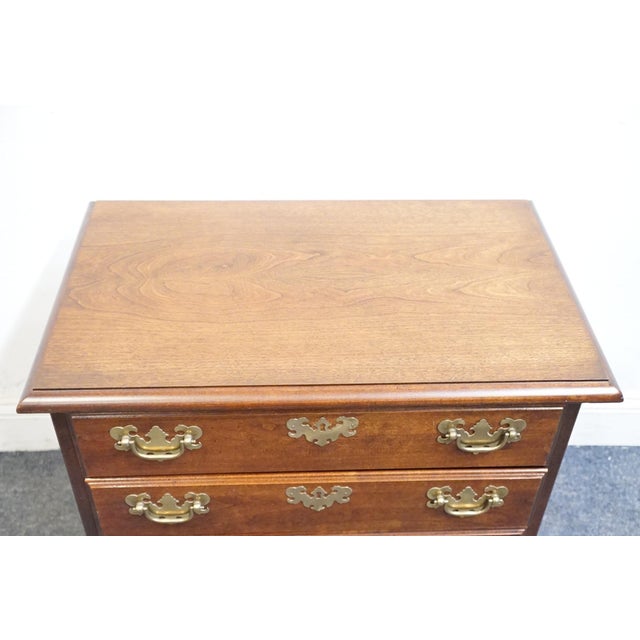 Wood American Drew Solid Cherry Traditional Style 24" Chairside Chest / Accent End Table For Sale - Image 7 of 11