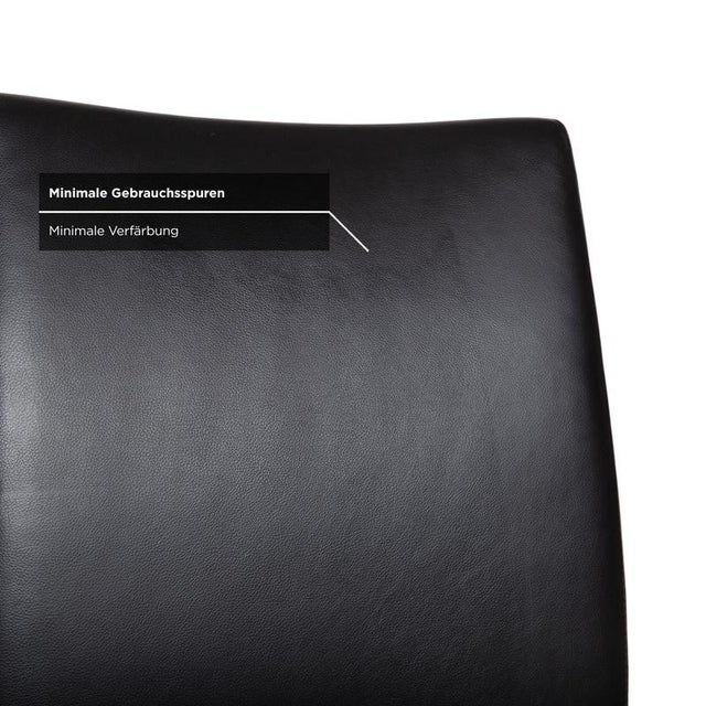 Animal Skin D2 Leather Cantilever Chairs in Black by Hülsta, Set of 8 For Sale - Image 7 of 14