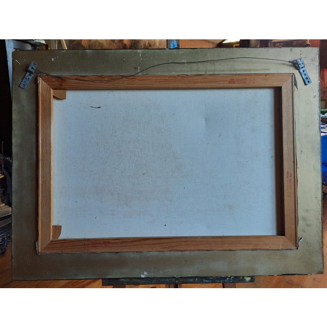 Vintage 1971 Jantz Framed Tall Ships & Clipper Ships Maritime Oil Painting For Sale In New York - Image 6 of 7