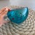 Blue Vintage Antonio Garcia Signed Small Bowl in Blue With Red Rim and Dots and Purple ZigZags For Sale - Image 8 of 8