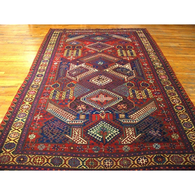 19th Century Caucasian Dragon Sumak Carpet ( 7'4" x 11'10" - 223 x 360 )