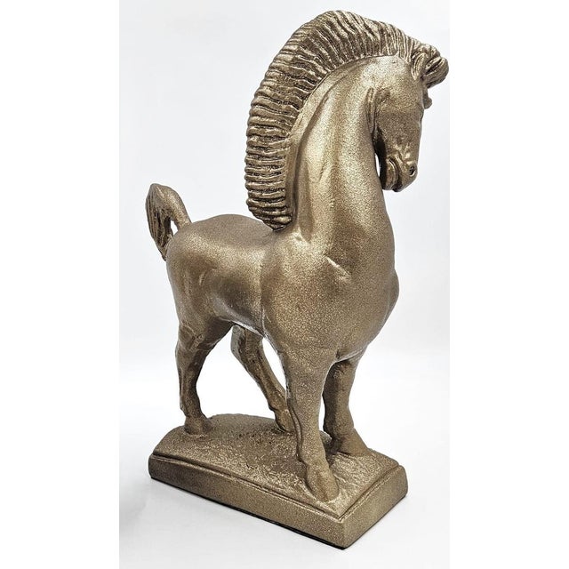 Jaru Jaru California Ceramic Greek Revival Roman Stallion Horse Sculpture Circa 1970s For Sale - Image 4 of 11