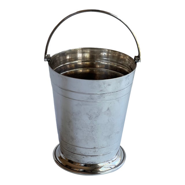 Silver Plated Seranco Ice Bucket With Handle For Sale