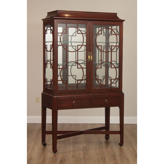 Henkel Harris Mahogany Pagoda Top Curio Display Chairish