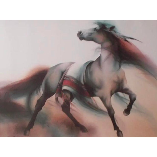 Late 20th Century "Free Spirit" Lithograph S/N by Melinda Cowdery For Sale - Image 4 of 5