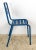 Mid 20th Century Vintage Industrial European Blue Steel Chair For Sale - Image 4 of 6