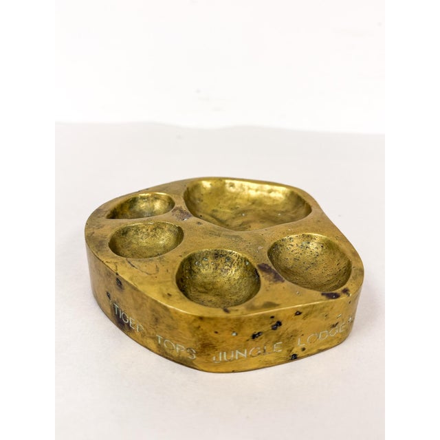 Vintage Brass Tiger Paw Trinket Dish Mold Decorative Catchall Hollywood Regency For Sale - Image 4 of 8