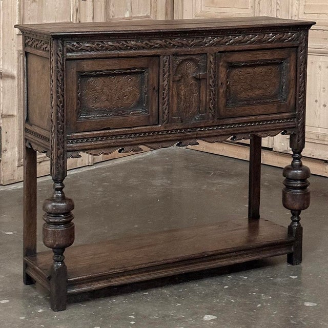 Rustic European 19th Century Rustic Dutch Neoclassical Raised Cabinet For Sale - Image 3 of 16