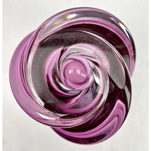 Vintage Belgian Crystal Vase by Val Saint Lambert, 1950s For Sale - Image 11 of 12