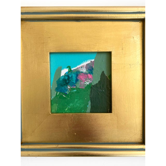 2020s "Blue Sky" Pair of Framed Mini Paintings by Jessalin Beutler For Sale - Image 5 of 5