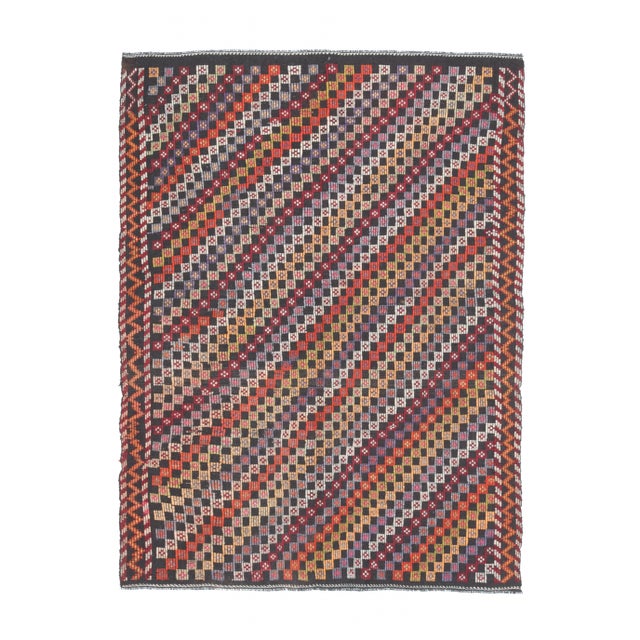 1970s Vintage Turkish Oushak Handmade Wool Cotton Brown Area Rug For Sale - Image 12 of 12