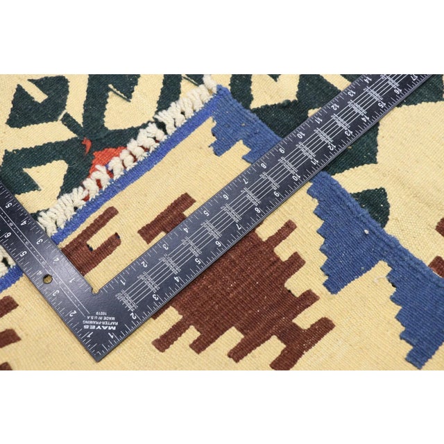 Late 20th Century Vintage Persian Shiraz Kilim Rug - 02'08 X 03'06 For Sale - Image 5 of 9