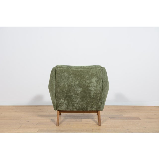 Green Mid-Century Armchair, Denmark, 1960s For Sale - Image 8 of 17