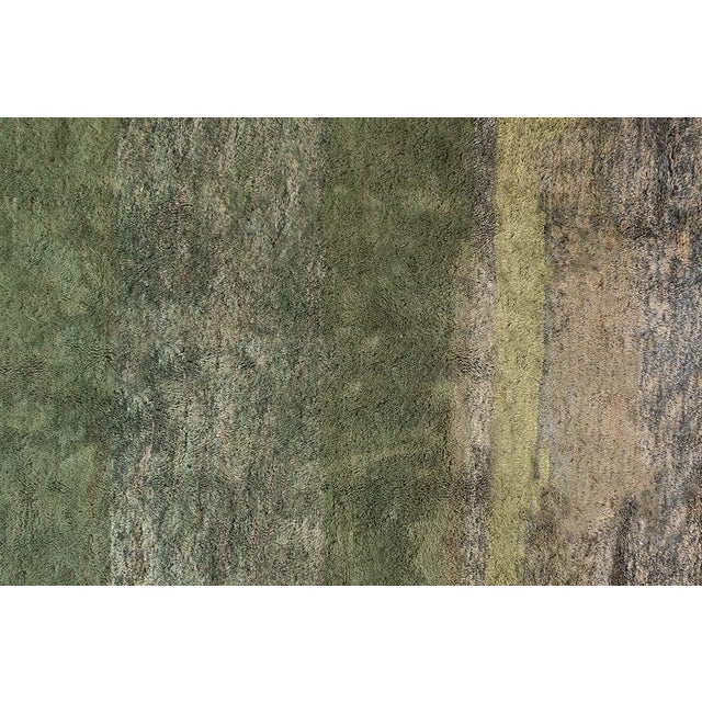 2020s Ombre Landscape Hand-Knotted Moroccan Wool Rug | 11'6" X 7'11" | One of a Kind For Sale - Image 5 of 9