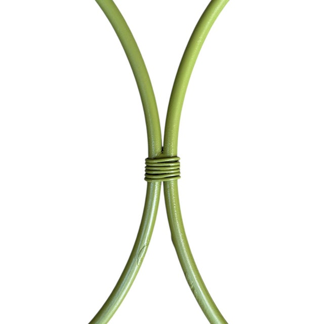 Green Mid 20th Century French Wrought Iron Garden Chairs - Set of 4 For Sale - Image 8 of 10