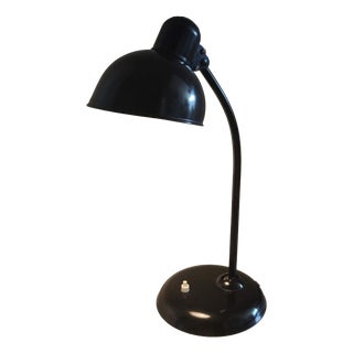 Black Model 6556 Table Lamp by Christian Dell for Kaiser Idell / Kaiser Leuchten, 1930s For Sale