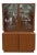 1970s Nordic Furniture Danish Modern Teak Glass Lighted Hutch Cabinet For Sale