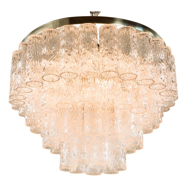 Large Chandelier attributed to Toni Zuccheri for Venini, Italy, 1970s For Sale