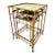 Gilt Metal Fretwork Nesting Tables With Eglomisé Glass Tops, Set of Three For Sale