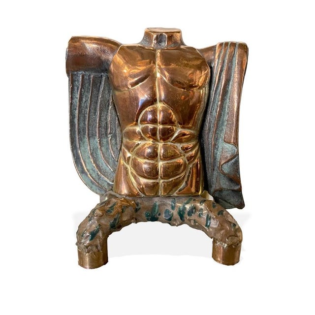 Miguel Berrocal, Eros Bronze Sculpture with 24 Carat Gold, 2000, Bronze For Sale - Image 6 of 6