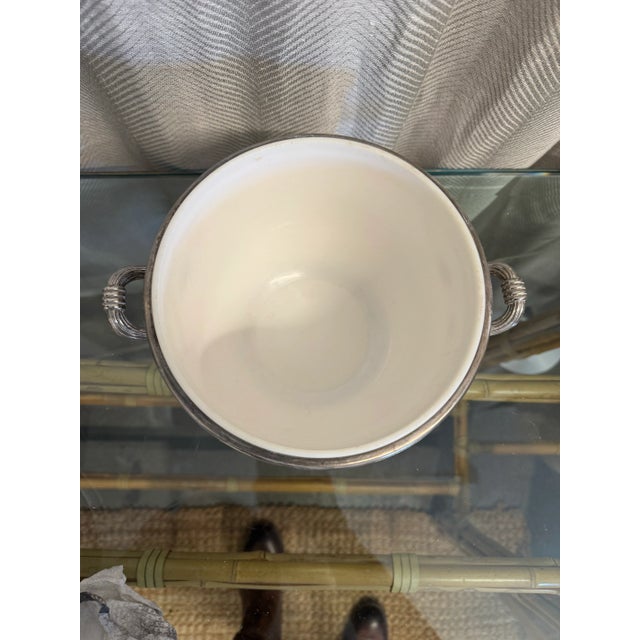 Mid-Century Modern Silver Handled Ice Bucket For Sale - Image 3 of 5