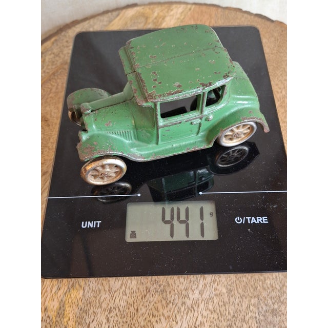 Antique Arcade Cast Iron Ford Model T Coupe Green Toy Car 5" Freeport Ill 1920s For Sale - Image 18 of 18