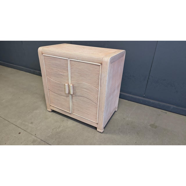 Beige Vintage Pencil Reed Cabinet, 1970s For Sale - Image 8 of 15