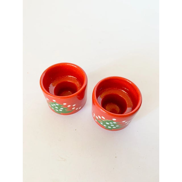Traditional Vintage German Waechtersbach Christmas Tree Candle Holders- Set of 2 For Sale - Image 3 of 5